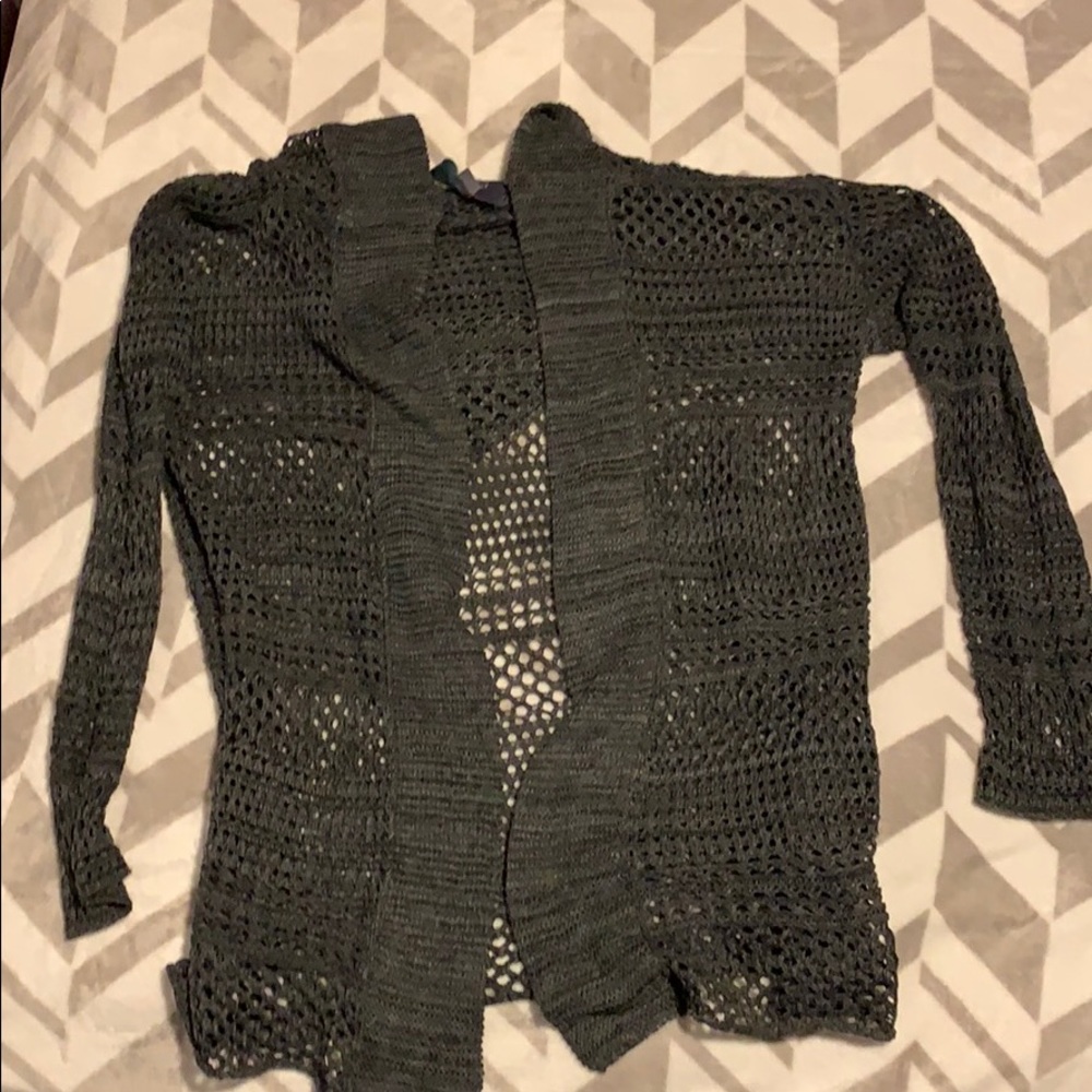 Gray Knitted Cardigan